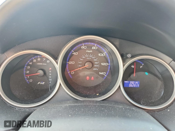 2007 Honda Fit with VIN JHMGD38407S066833, listed as a Copart auction lot 61713125 with 62,917 mi miles and Salvage title. Bid and sale history available at DreamBid. Image 9.