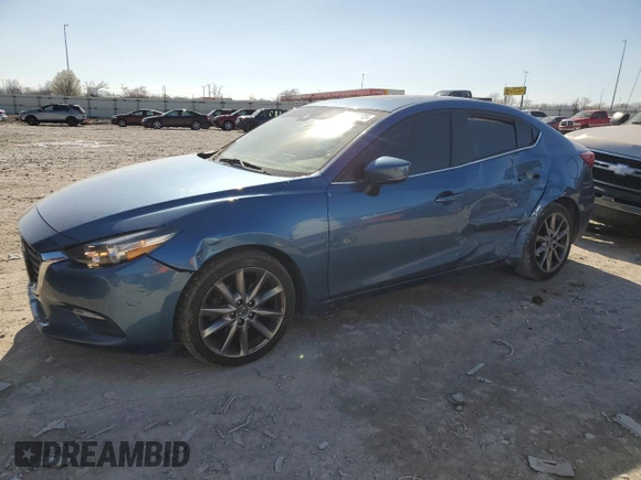 2018 Mazda 3 Touring with VIN 3MZBN1V36JM242211, listed as a Copart auction lot 50771185 with 87,158 mi miles and Salvage Title. Bid and sale history available at DreamBid. Image 1.