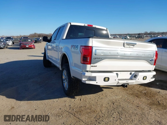 2017 Ford F-150 XL with VIN 1FTEW1EG0HFB05517, listed as a IAAI auction lot 41153073 with 92,281 mi miles. Bid and sale history available at carsss.com. Image 3.