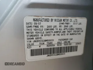 2008 Infiniti M45 with VIN JNKBY01E28M500031, listed as a Copart auction lot 86181694 with 262,519 mi miles and Salvage Title. Bid and sale history available at carsss.com. Image 12.