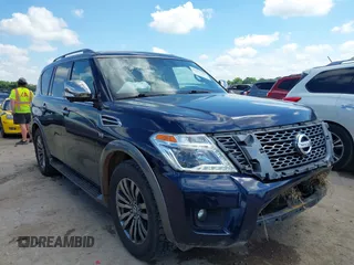 2018 Nissan Armada Platinum with VIN JN8AY2NF9J9333255, listed as a IAAI auction lot 42231201 with 150,162 mi miles and . Bid and sale history available at DreamBid. Image 1.