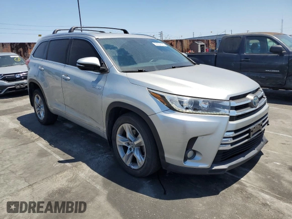 2017 Toyota Highlander Hybrid Limited with VIN 5TDDGRFH7HS027591, listed as a Copart auction lot 59234185 with 87,136 mi miles and Salvage title. Bid and sale history available at DreamBid. Image 4.
