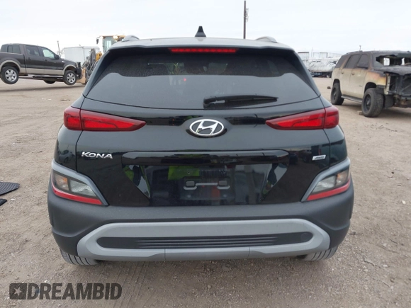 2023 Hyundai Kona SEL with VIN KM8K6CAB1PU045312, listed as a IAAI auction lot 41298596 with 7,767 mi miles. Bid and sale history available at carsss.com. Image 16.
