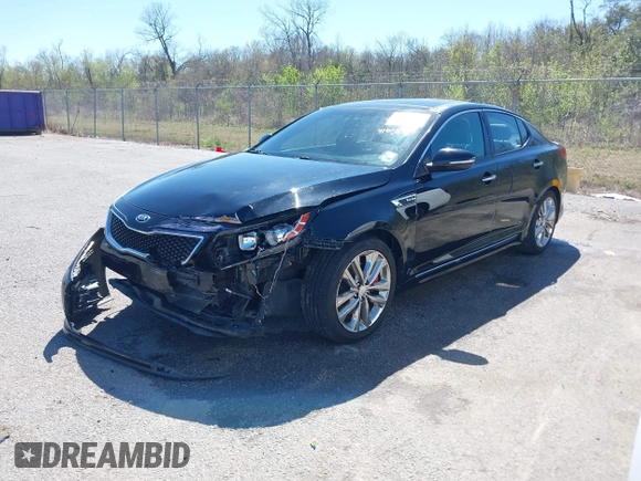 2015 Kia Optima SX Turbo with VIN 5XXGR4A62FG419859, listed as a IAAI auction lot 41805481 with 166,602 mi miles. Bid and sale history available at carsss.com. Image 17.