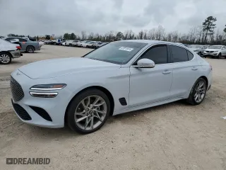 2022 Genesis G70 2.0T with VIN KMTG34TA7NU089861, listed as a Copart auction lot 42073974 with 46,215 mi miles. Bid and sale history available at carsss.com. Image 1.