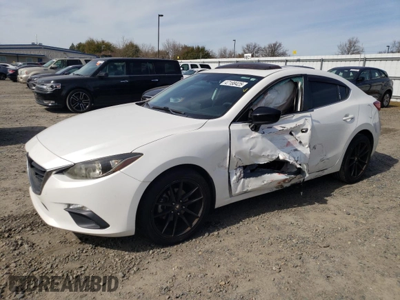 2014 Mazda 3 i Grand Touring with VIN JM1BM1W71E1200216, listed as a Copart auction lot 47188425 with 80,689 mi miles and Salvage Title. Bid and sale history available at carsss.com. Image 1.