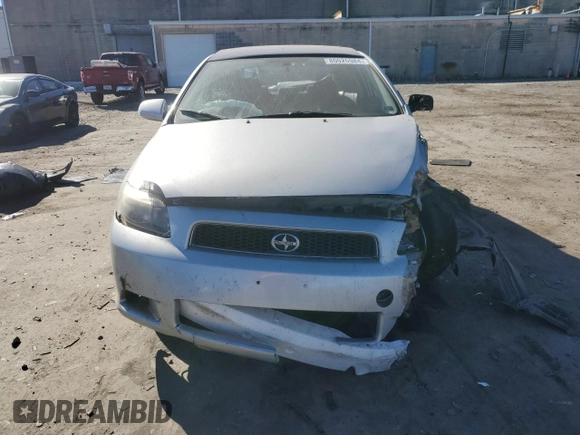 2005 Scion tC with VIN JTKDE177050005467, listed as a Copart auction lot 80026984 with 121,465 mi miles and Salvage Title. Bid and sale history available at carsss.com. Image 5.