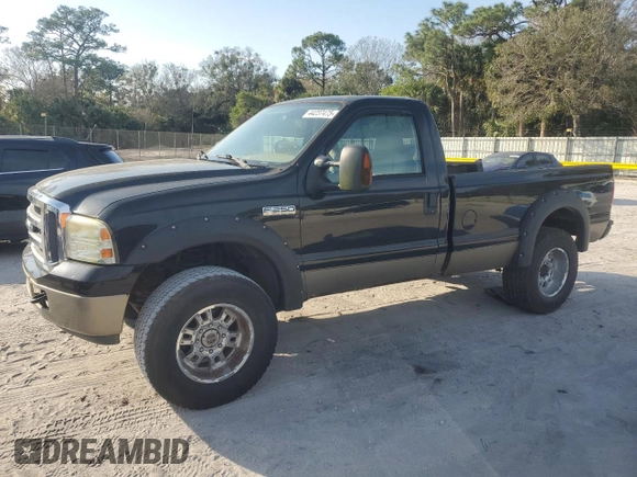 2005 Ford F-250 XL with VIN 1FTNF21505EC00560, listed as a Copart auction lot 44237475 with 78,109 mi miles and Clean Title. Bid and sale history available at DreamBid. Image 1.