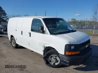 2014 Chevrolet Express Cargo Van with VIN 1GCWGFCA8E1133376, listed as a IAAI auction lot 41964949 with 344,831 mi miles. Bid and sale history available at carsss.com. Image 1.