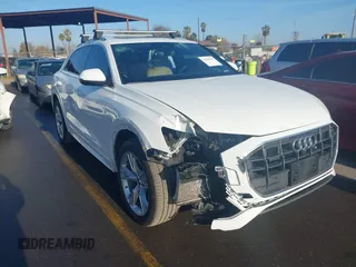 2022 Audi Q8 Premium Plus with VIN WA1BVBF13ND011283, listed as a IAAI auction lot 41364694 with 63,079 mi miles. Bid and sale history available at carsss.com. Image 1.