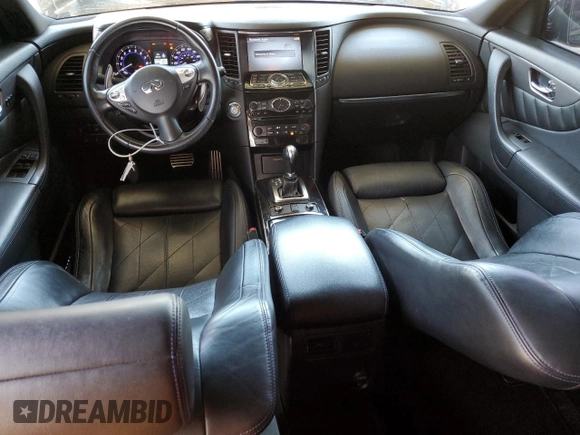 2015 Infiniti QX70 with VIN JN8CS1MW9FM482212, listed as a Copart auction lot 60725875 with 116,372 mi miles and Salvage title. Bid and sale history available at DreamBid. Image 8.