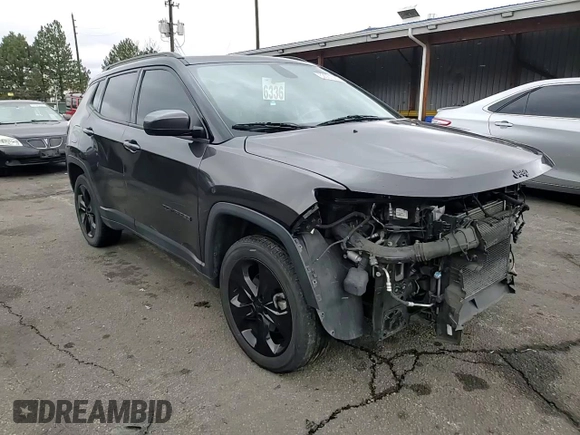 2018 Jeep Compass Altitude with VIN 3C4NJDBB8JT453120, listed as a Copart auction lot 52051085 with 87,653 mi miles and Salvage title. Bid and sale history available at DreamBid. Image 12.