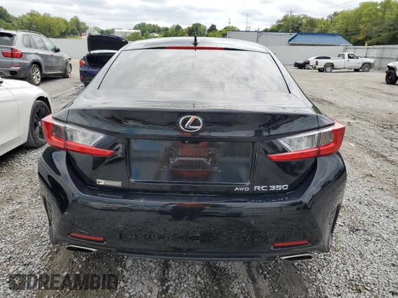 2015 Lexus RC 350 with VIN JTHSE5BC6F5001422, listed as a Copart auction lot 65843974 with 198,583 mi miles and Salvage Title. Bid and sale history available at carsss.com. Image 6.