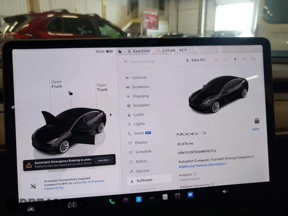 2022 Tesla Model 3 with VIN 5YJ3E1EA4NF187113, listed as a IAAI auction lot 41712331 with 81,879 mi miles and . Bid and sale history available at DreamBid. Image 7.
