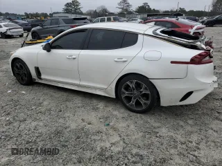 2020 Kia Stinger GT-Line with VIN KNAE15LAXL6072472, listed as a Copart auction lot 43606355 with 45,934 mi miles and Salvage Title. Bid and sale history available at DreamBid. Image 2.
