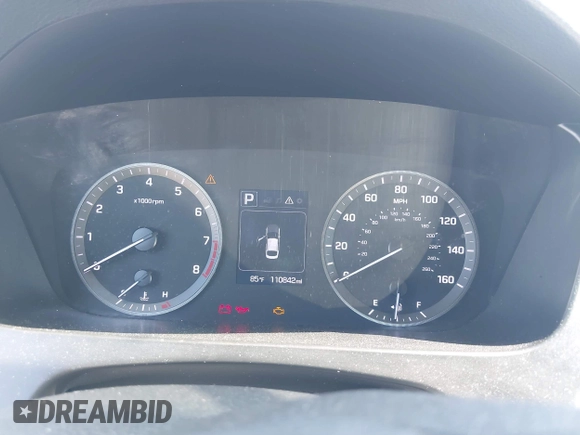 2015 Hyundai Sonata 2.4L SE with VIN 5NPE24AF4FH209912, listed as a IAAI auction lot 42079999 with 110,842 mi miles. Bid and sale history available at carsss.com. Image 7.