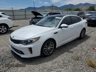 2017 Kia Optima SX Limited z VIN 5XXGV4L28HG173327, wystawiony jako Copart lot #61755435 z przebiegiem 97 064 mil mil oraz Szkoda całkowita • Salvage title. Historia ofert i sprzedaży dostępna na DreamBid. Obrazek 1.