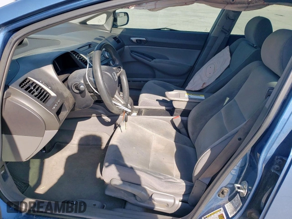 2011 Honda Civic LX with VIN 19XFA1F55BE039256, listed as a Copart auction lot 52172775 with 138,188 mi miles and Salvage Title. Bid and sale history available at DreamBid. Image 7.