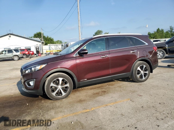 2016 Kia Sorento EX with VIN 5XYPHDA58GG132601, listed as a Copart auction lot 63707145 with 112,987 mi miles and Clean title. Bid and sale history available at DreamBid. Image 1.