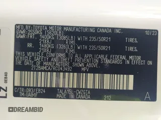 2024 Lexus RX 350 with VIN 2T2BAMCA7RC043492, listed as a IAAI auction lot 42154100 with 6,891 mi miles and . Bid and sale history available at DreamBid. Image 9.
