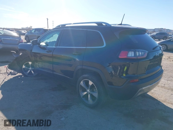 2020 Jeep Cherokee Limited with VIN 1C4PJLDB8LD577123, listed as a IAAI auction lot 41220273 with 92,573 mi miles. Bid and sale history available at carsss.com. Image 3.