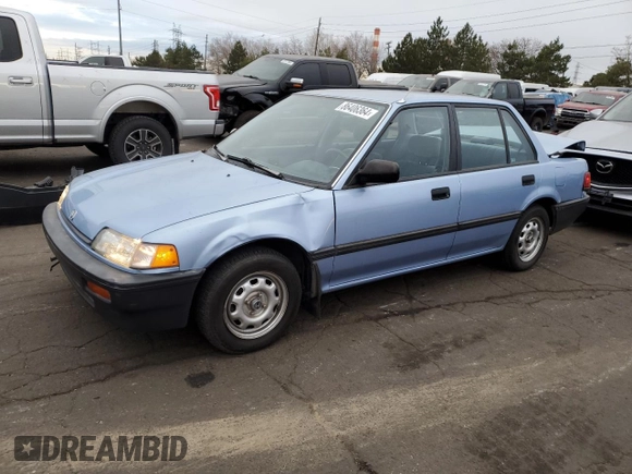 1989 Honda Civic z VIN 1HGED364XKA043135, wystawiony jako Copart lot #86406364 z przebiegiem 83 120 mil mil oraz Czysty tytuł • Clean title. Historia ofert i sprzedaży dostępna na DreamBid. Obrazek 1.