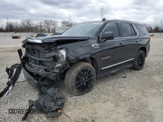 2022 GMC Yukon SLT with VIN 1GKS2BKD4NR247222, listed as a Copart auction lot 50416345 with 0 mi miles and Salvage Title. Bid and sale history available at carsss.com. Image 1.