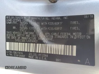 2018 Toyota Sienna L with VIN 5TDZZ3DC1JS956802, listed as a Copart auction lot 42245995 with 53,383 mi miles and Salvage Title. Bid and sale history available at DreamBid. Image 14.