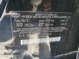 2017 Hyundai Elantra SE with VIN 5NPD74LF7HH190642, listed as a Copart auction lot 64102815 with 124,615 mi miles and Clean title. Bid and sale history available at DreamBid. Image 12.