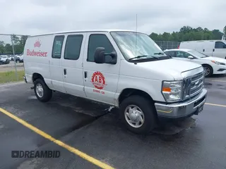 2011 Ford Econoline Cargo Commercial with VIN 1FTNE2EL3BDB39671, listed as a IAAI auction lot 42710914 with 123,621 mi miles and . Bid and sale history available at DreamBid. Image 1.