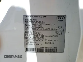 2012 Audi Q7 with VIN WA1AGCFE9CD001532, listed as a Copart auction lot 60097715 with Not provided miles and Salvage title. Bid and sale history available at DreamBid. Image 14.