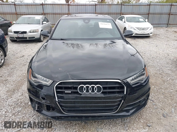 2013 Audi A6 3.0T Prestige with VIN WAUHGAFCXDN053087, listed as a IAAI auction lot 40840631 with 62,567 mi miles. Bid and sale history available at carsss.com. Image 12.