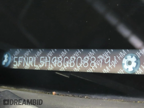 2016 Honda Odyssey Touring Elite с VIN 5FNRL5H98GB088791, выставлен на аукционе Copart как лот 59630465 с пробегом 88 100 миль миль и Списание • Salvage title. История ставок и продаж доступна на DreamBid. Изображение 10.