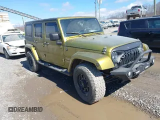 2008 Jeep Wrangler Unlimited Sahara with VIN 1J4GA59138L619071, listed as a IAAI auction lot 41727454 with 216,617 mi miles and . Bid and sale history available at carsss.com. Image 1.