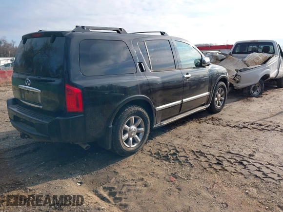 2006 Infiniti QX56 with VIN 5N3AA08C06N800652, listed as a IAAI auction lot 41552567 with 141,625 mi miles and . Bid and sale history available at DreamBid. Image 4.