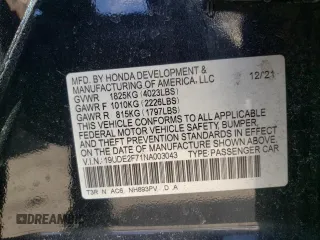 2022 Acura ILX Premium with VIN 19UDE2F71NA003043, listed as a Copart auction lot 45857985 with 63,476 mi miles and Salvage Title. Bid and sale history available at DreamBid. Image 13.