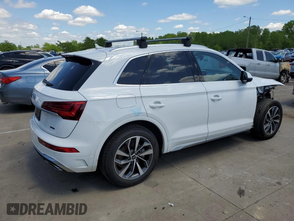 2022 Audi Q5 S line Premium Plus with VIN WA1EAAFY3N2105126, listed as a Copart auction lot 56025645 with 40,853 mi miles and Salvage title. Bid and sale history available at DreamBid. Image 3.