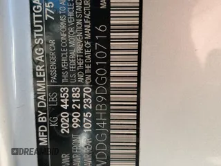 2013 Mercedes-Benz C 250 с VIN WDDGJ4HB9DG010716, выставлен на аукционе Copart как лот 54128125 с пробегом 137 915 миль миль и Списание • Salvage title. История ставок и продаж доступна на DreamBid. Изображение 13.