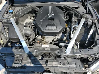 2021 Genesis G70 2.0T with VIN KMTG44LA7MU075423, listed as a Copart auction lot 65992484 with 33,467 mi miles and Salvage Title. Bid and sale history available at carsss.com. Image 12.