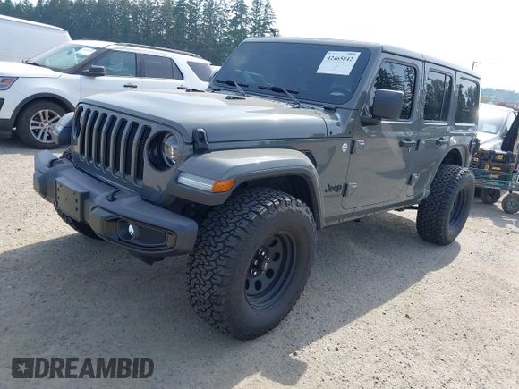 2019 Jeep Wrangler Unlimited Sahara with VIN 1C4HJXEG6KW644553, listed as a IAAI auction lot 42465842 with 40,226 mi miles and . Bid and sale history available at DreamBid. Image 2.