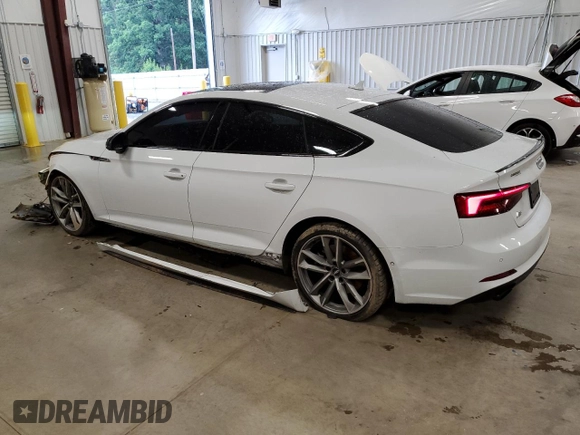 2019 Audi A5 Sportback Prestige with VIN WAUFNCF5XKA032125, listed as a Copart auction lot 55972453 with 55,163 mi miles. Bid and sale history available at carsss.com. Image 2.