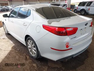 2015 Kia Optima LX with VIN 5XXGM4A79FG381540, listed as a IAAI auction lot 41950873 with 98,732 mi miles. Bid and sale history available at carsss.com. Image 3.