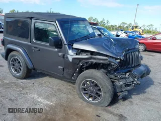 2021 Jeep Wrangler Sport S with VIN 1C4GJXAN7MW691190, listed as a IAAI auction lot 42028528 with 24,207 mi miles and . Bid and sale history available at carsss.com. Image 1.