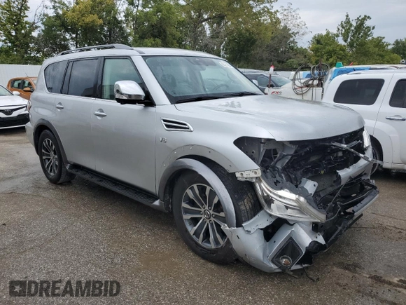 2018 Nissan Armada SV with VIN JN8AY2NC0J9558282, listed as a Copart auction lot 68261684 with 139,668 mi miles and Salvage Title. Bid and sale history available at carsss.com. Image 4.