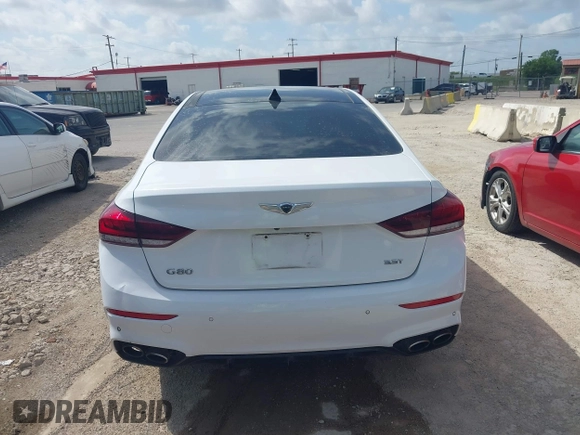 2018 Genesis G80 Sport with VIN KMHGN4JB5JU223891, listed as a IAAI auction lot 42559899 with 156,603 mi miles and . Bid and sale history available at DreamBid. Image 16.