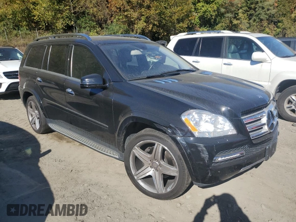 2011 Mercedes-Benz GL-Class GL 550 with VIN 4JGBF8GE2BA696439, listed as a Copart auction lot 74685374 with 56,766 mi miles and Salvage Title. Bid and sale history available at carsss.com. Image 4.