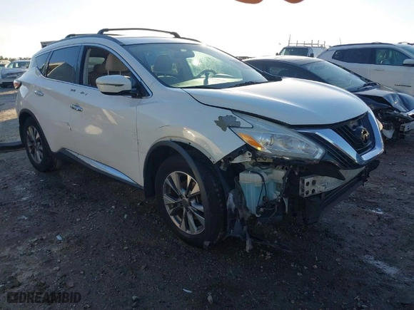 2016 Nissan Murano S with VIN 5N1AZ2MG4GN157682, listed as a IAAI auction lot 41468360 with 196,574 mi miles. Bid and sale history available at carsss.com. Image 1.