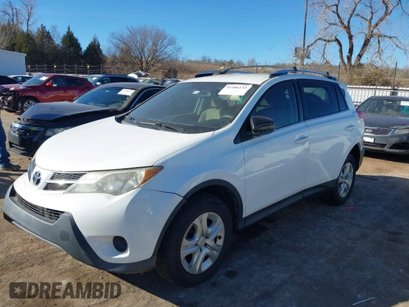 2013 Toyota RAV4 LE with VIN JTMZFREV5D5015987, listed as a IAAI auction lot 41406133 with 188,411 mi miles. Bid and sale history available at carsss.com. Image 2.