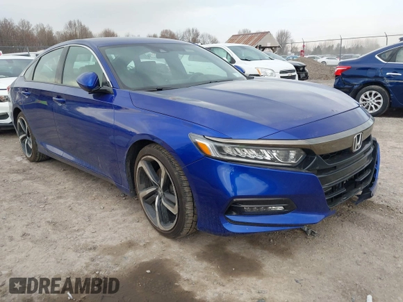 2019 Honda Accord Sport with VIN 1HGCV1F37KA082961, listed as a IAAI auction lot 41834095 with 44,167 mi miles and . Bid and sale history available at carsss.com. Image 1.