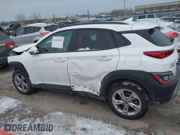 2022 Hyundai Kona SEL with VIN KM8K3CAB3NU786387, listed as a IAAI auction lot 41412502 with 14,348 mi miles. Bid and sale history available at carsss.com. Image 15.